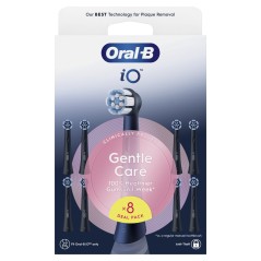 Oral-B iO Gentle Care Brush Heads - 8 Pack for Superior Oral Hygiene & Gentle Brushing